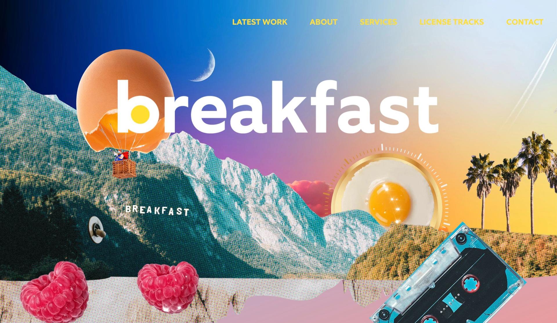 We Are Breakfast-innovative website design examples
