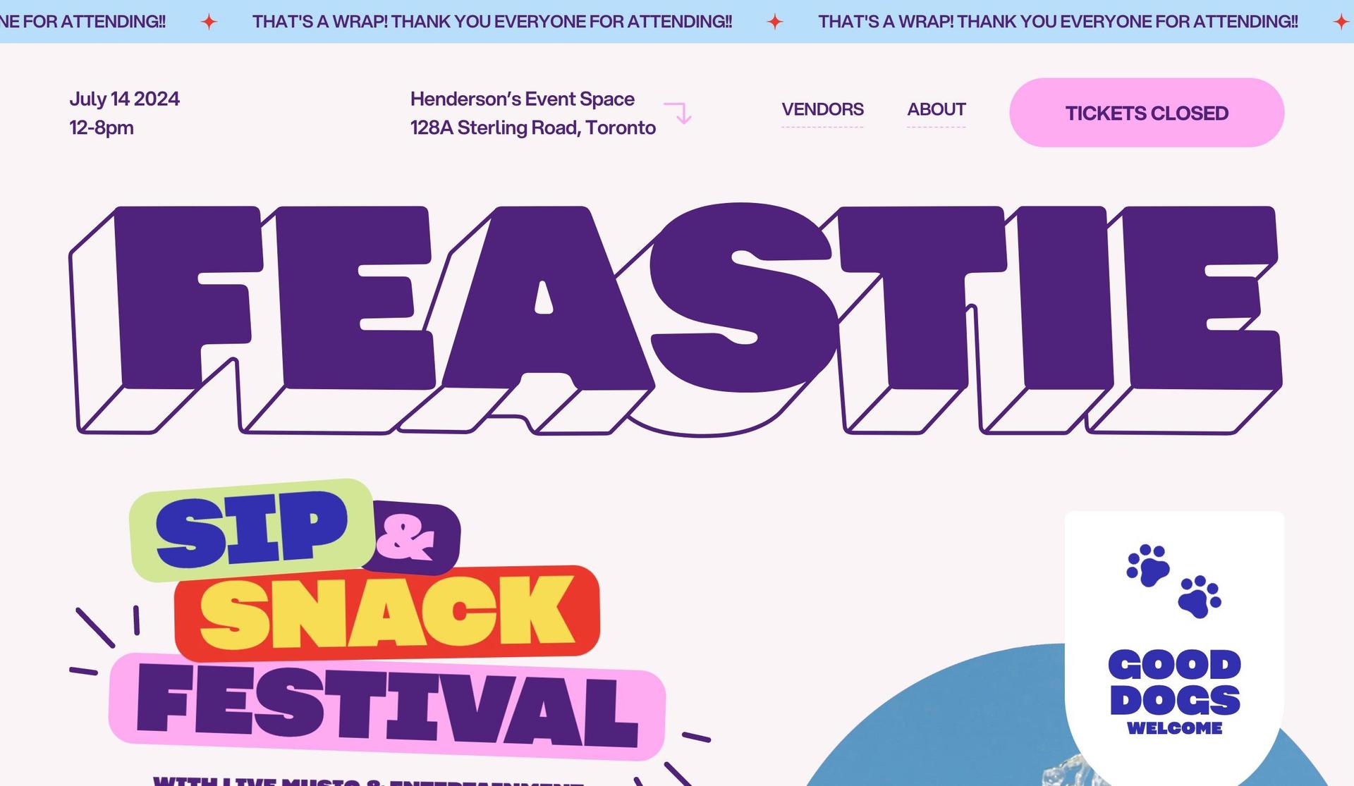 Feastie-framer website examples