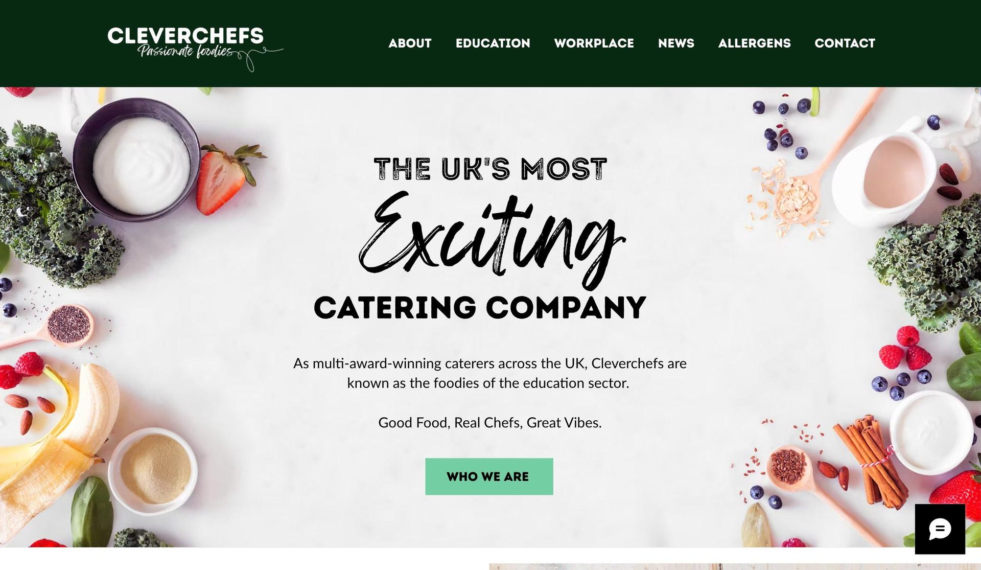 Clever Chefs-+above the fold content examples+