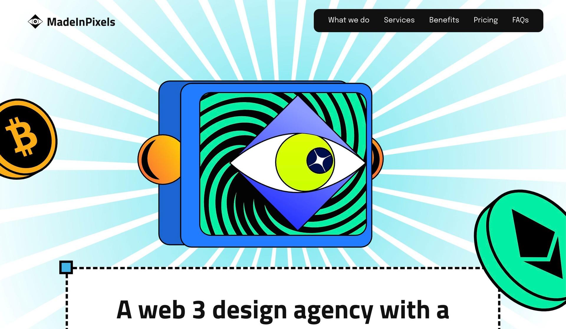 Made in Pixels-framer website examples