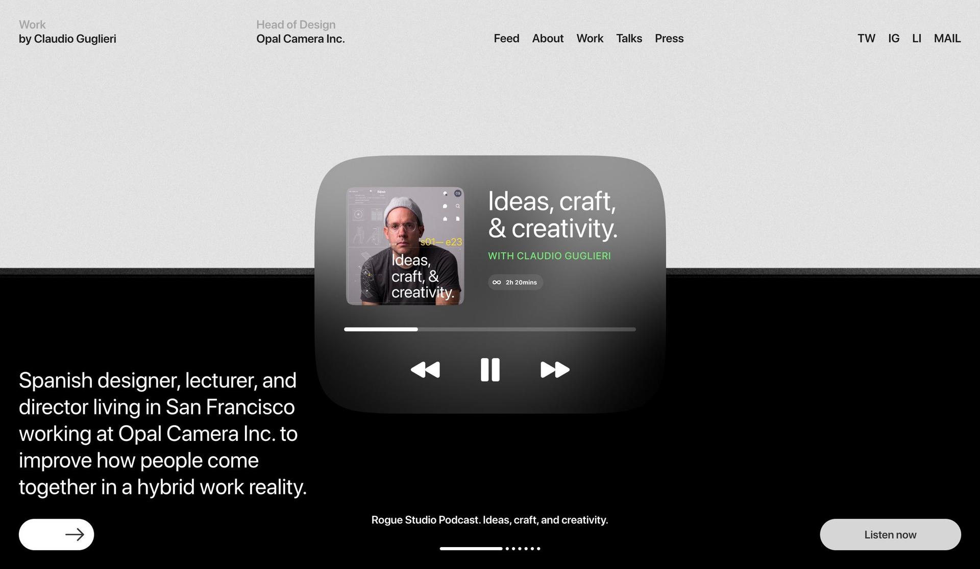 Guglieri-framer website examples