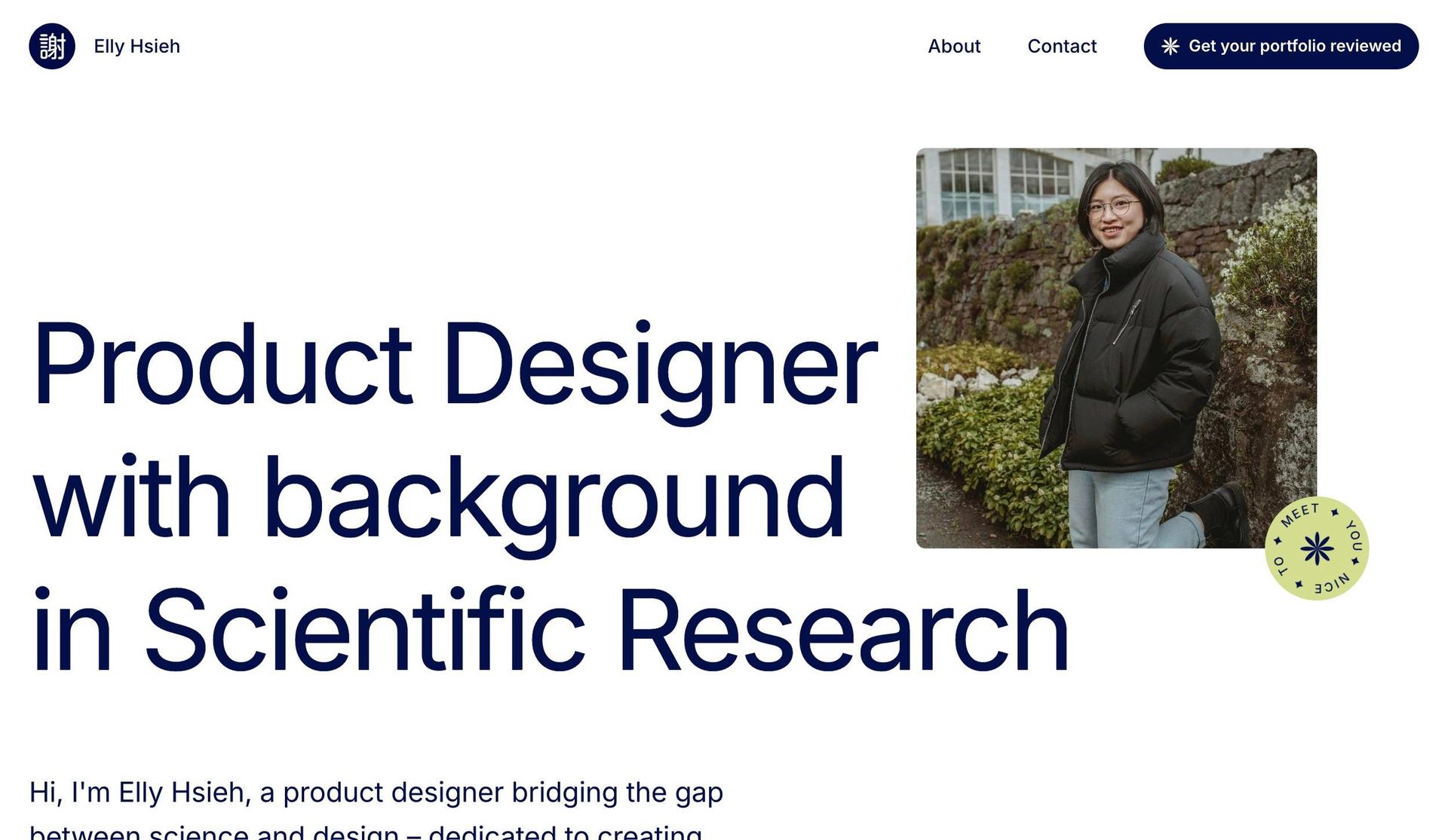 Elly Hsieh-framer website examples