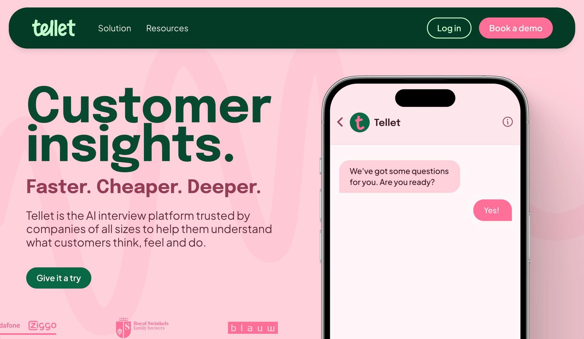 Tellet-saas website examples