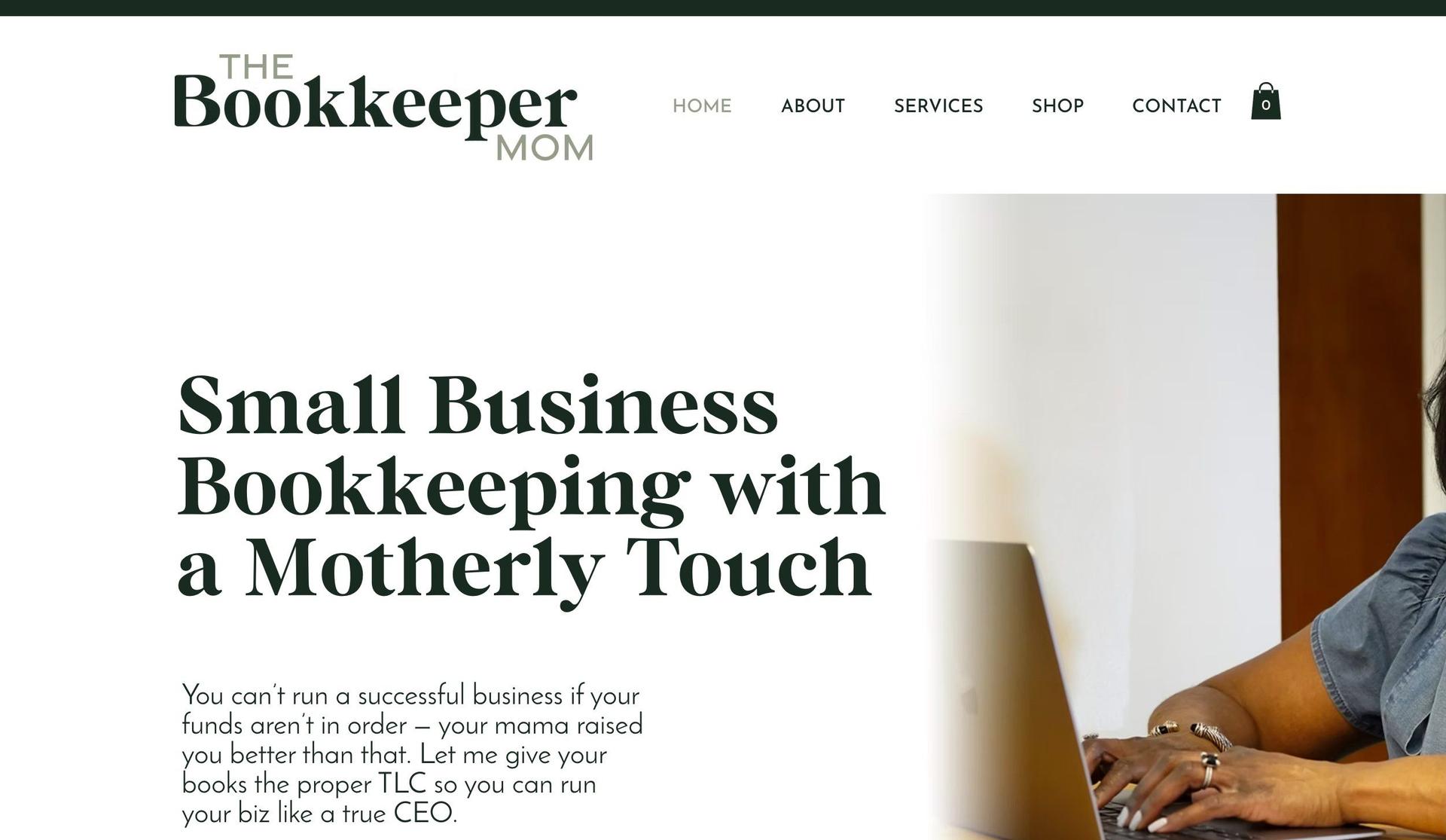 The Bookkeeper Mom-accountant website examples