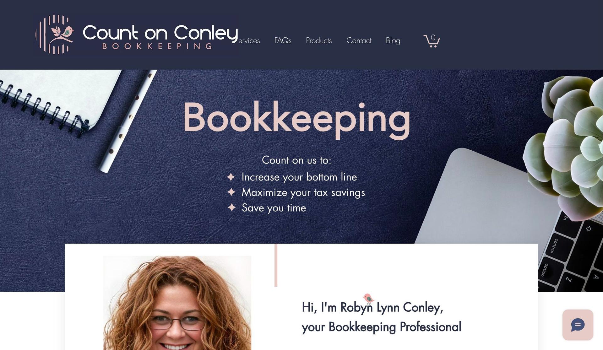 Count on Conley-accountant website examples