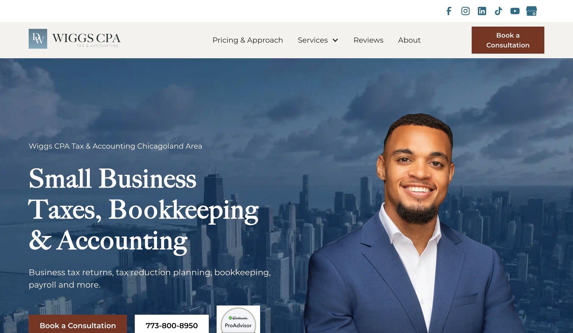 Wiggs CPA-accountant website examples