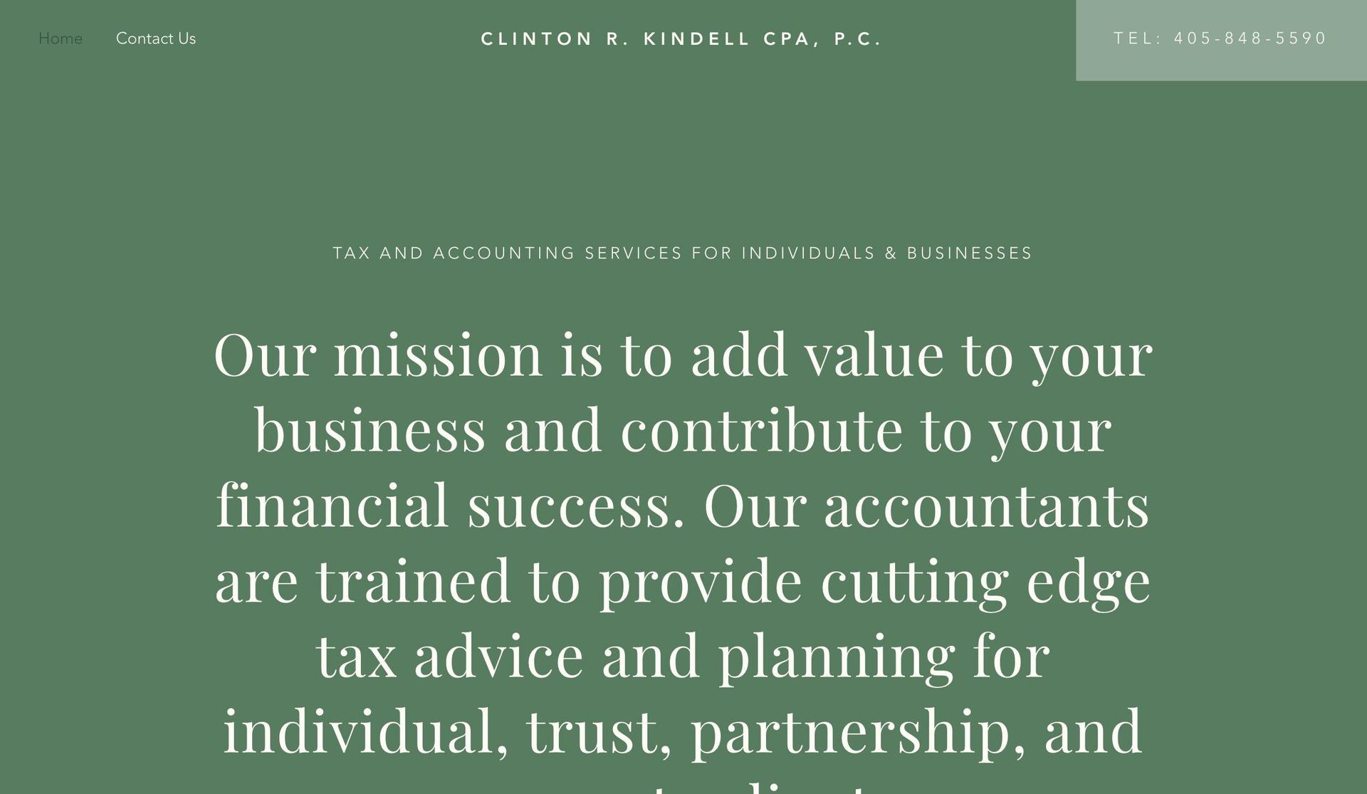 Kindel CPA-accountant website examples