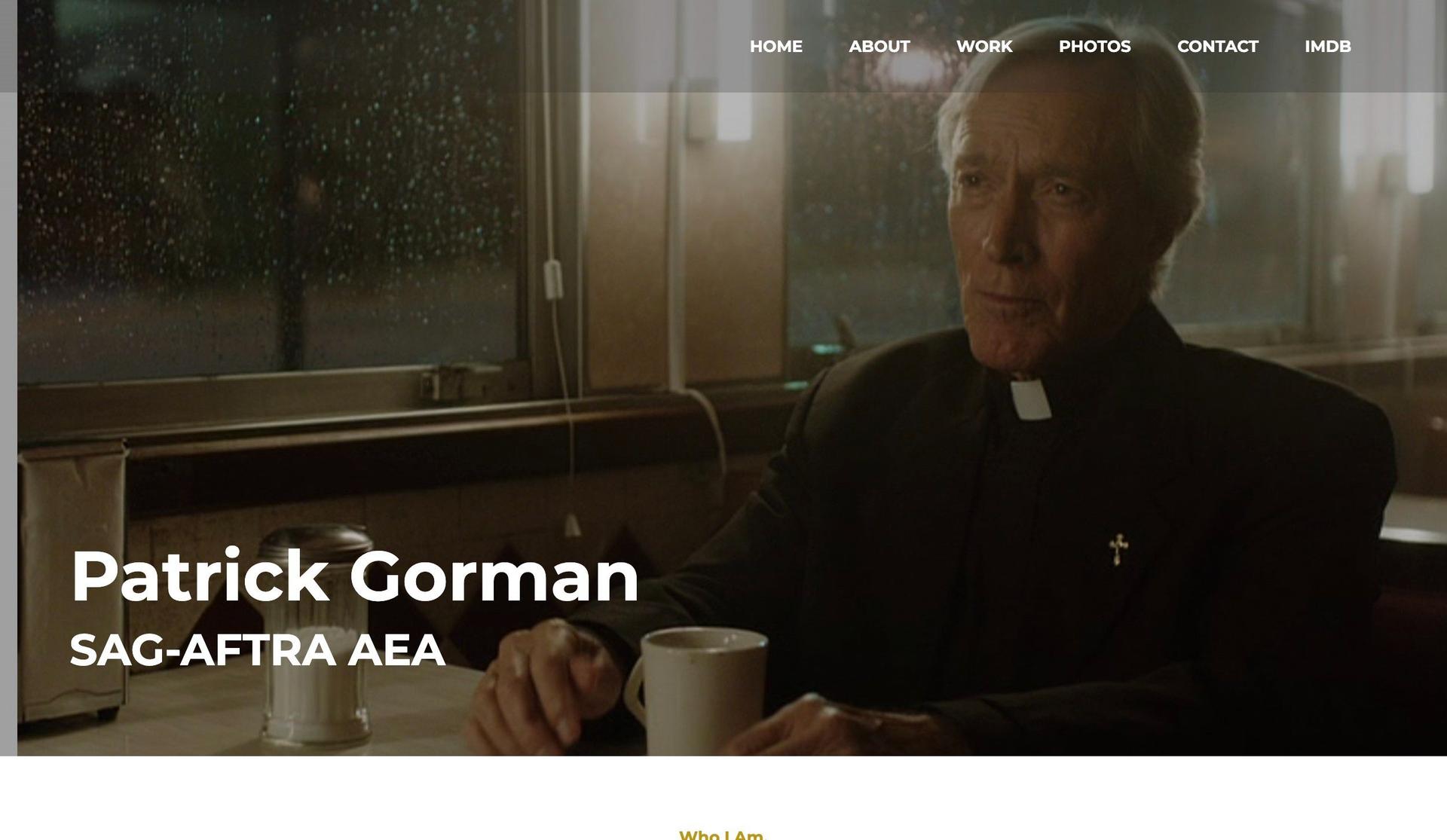 Patrick Gorman-actor websites
