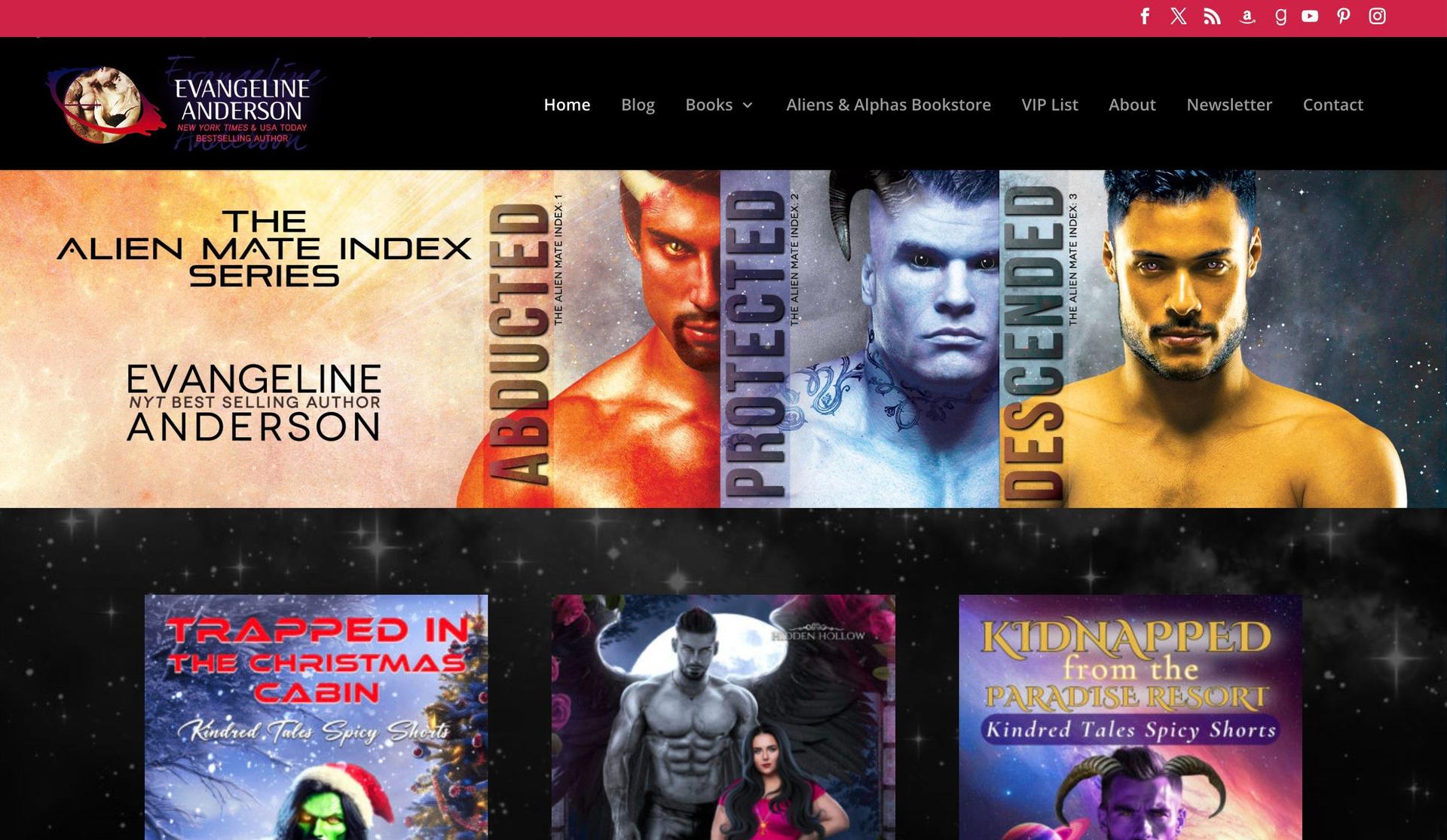 Evangeline Anderson-author websites