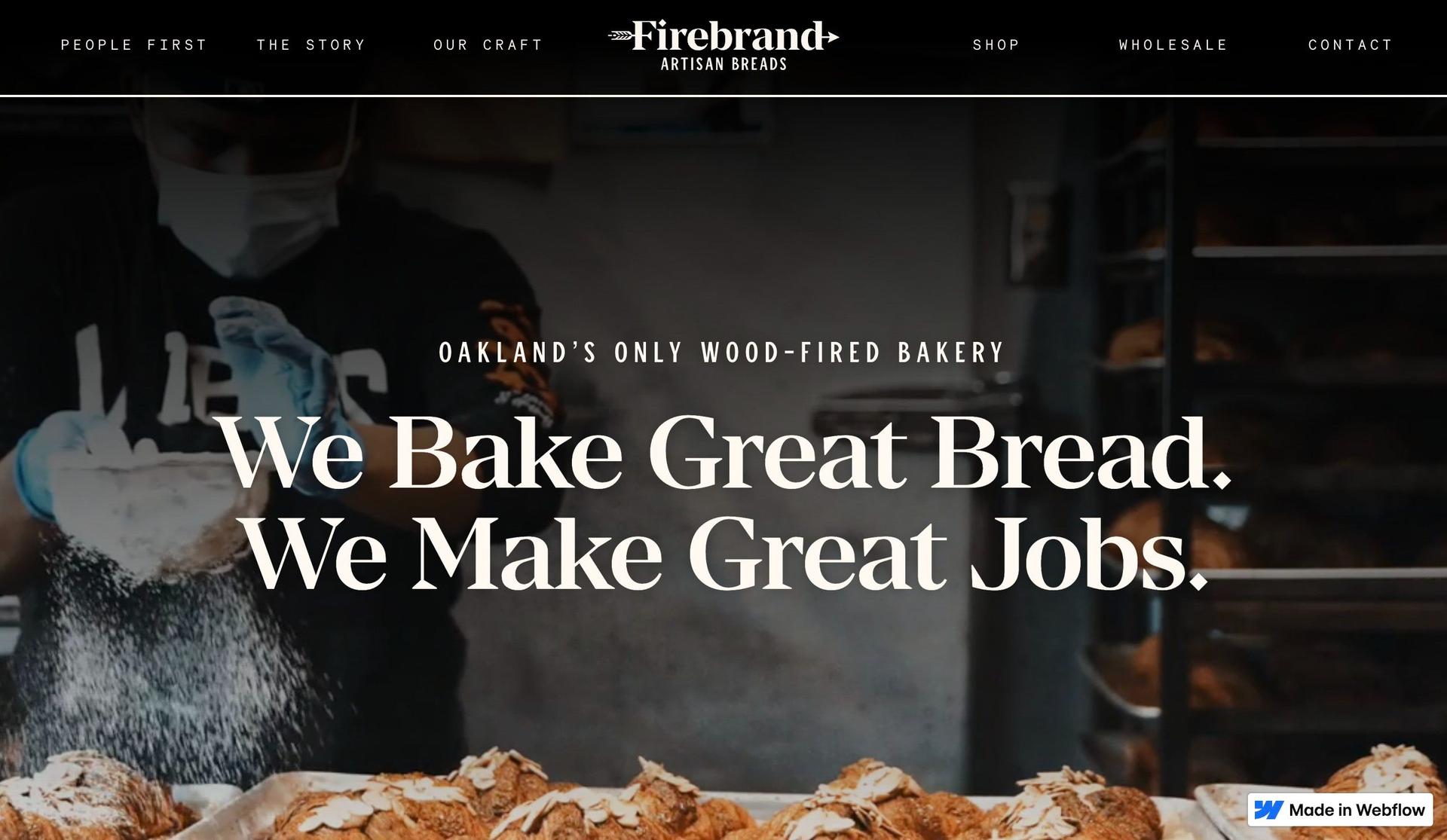 Firebrand Bread-award winning website design