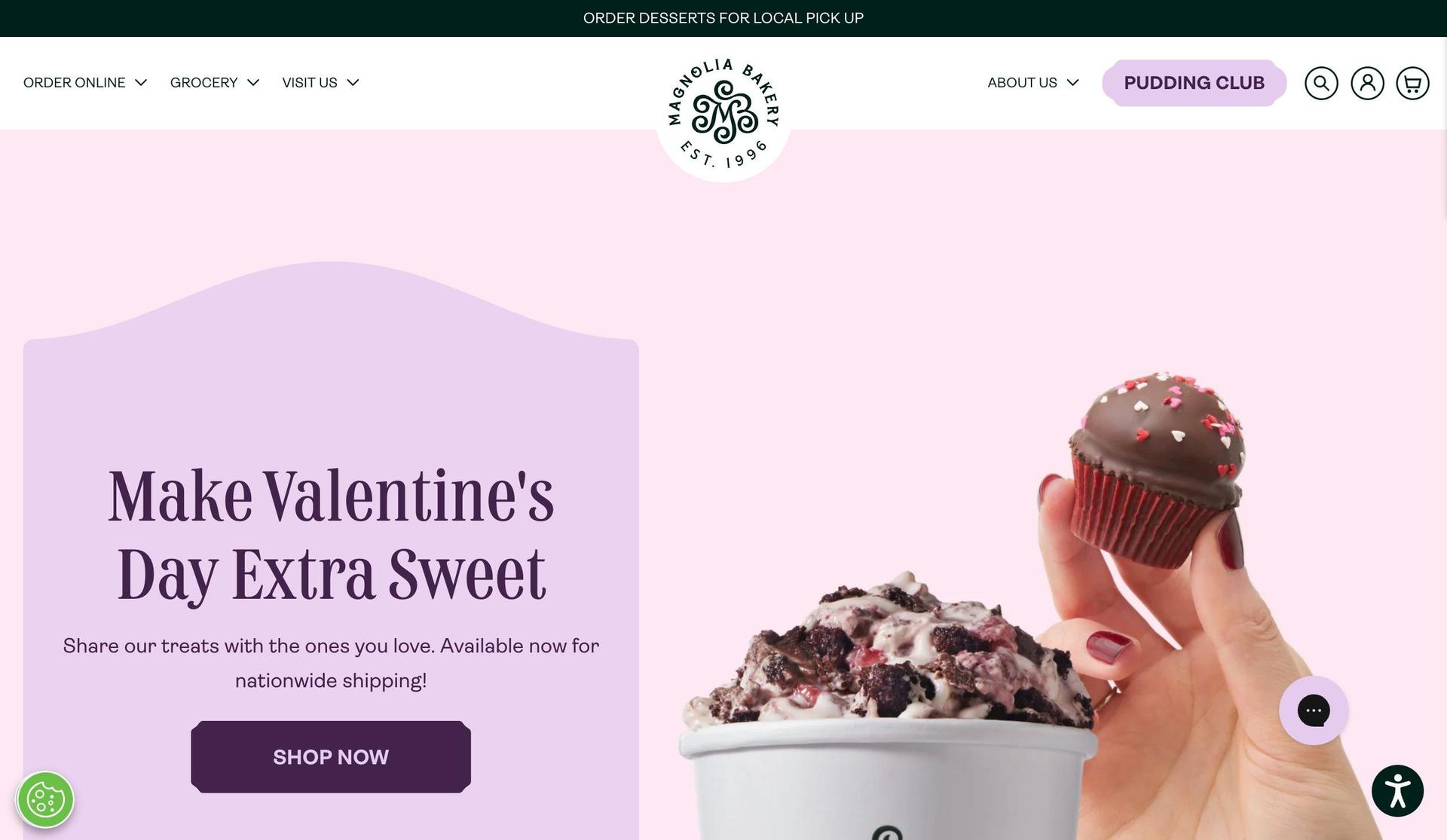 Magnolia Bakery-homepage design examples