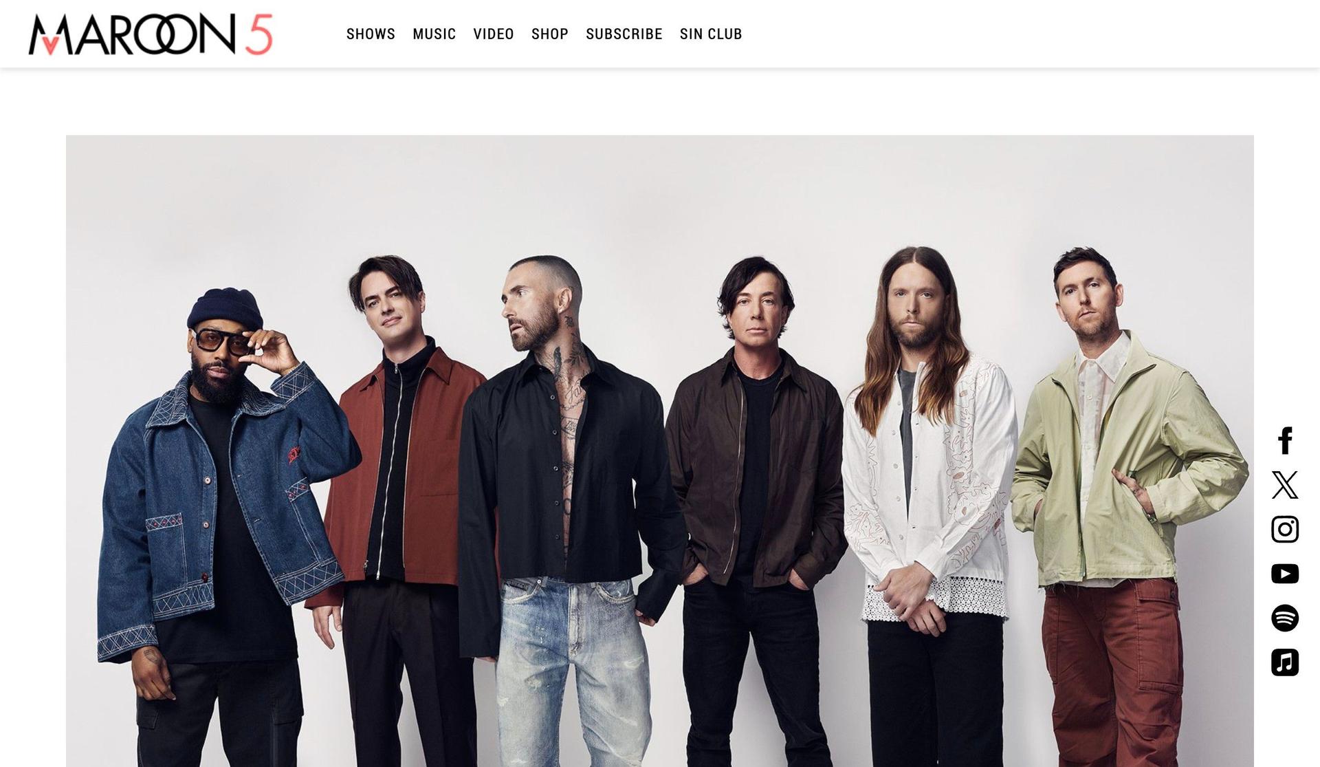 Maroon 5-musician websites