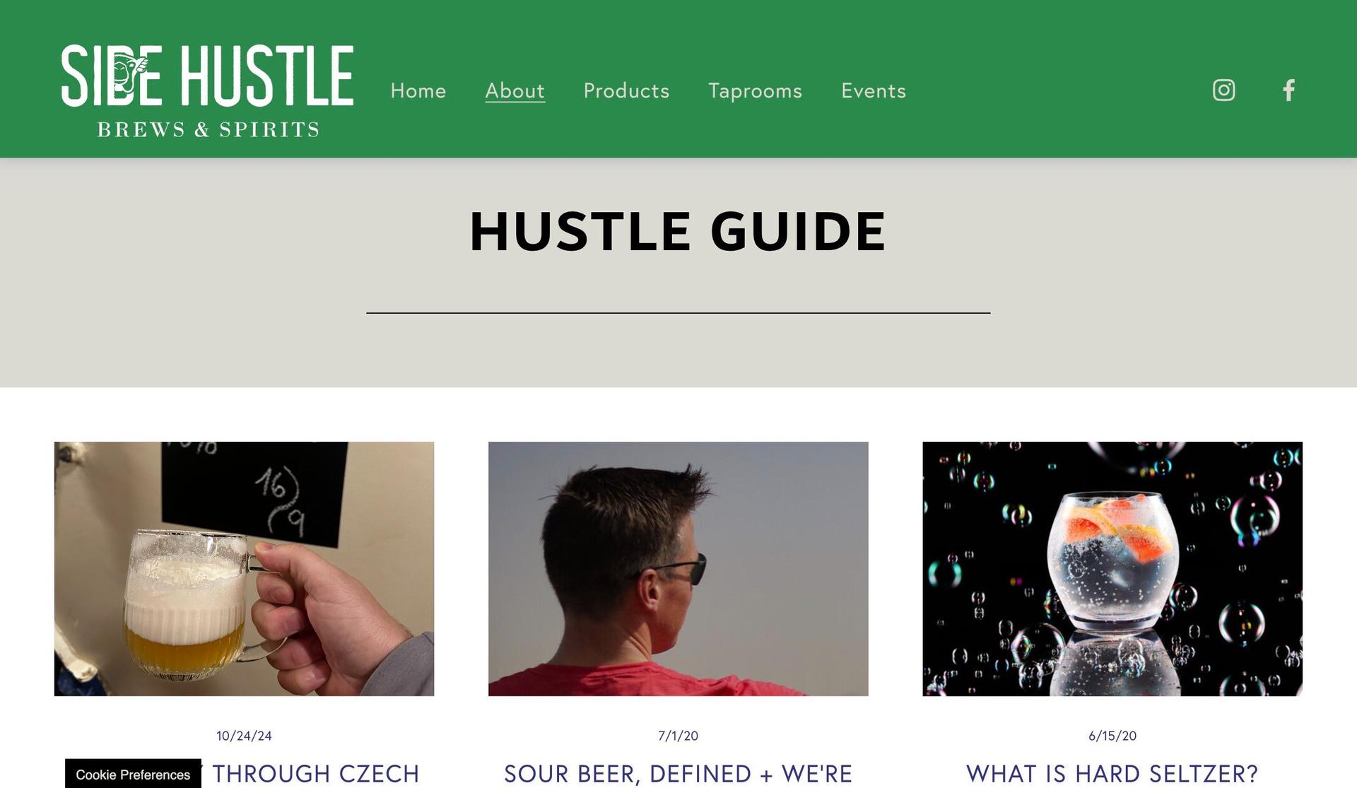 Side Hustle Craft-squarespace blog examples