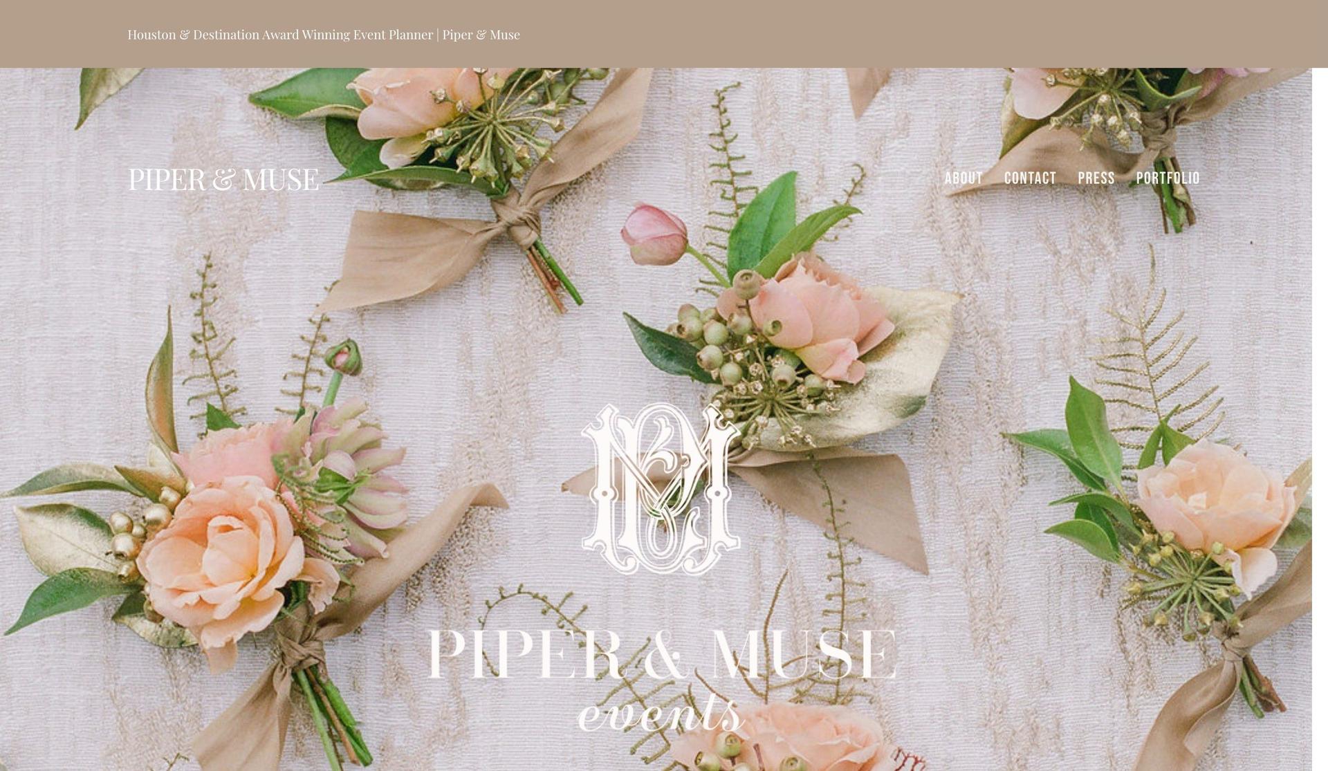 Piper and Muse-event planner websites