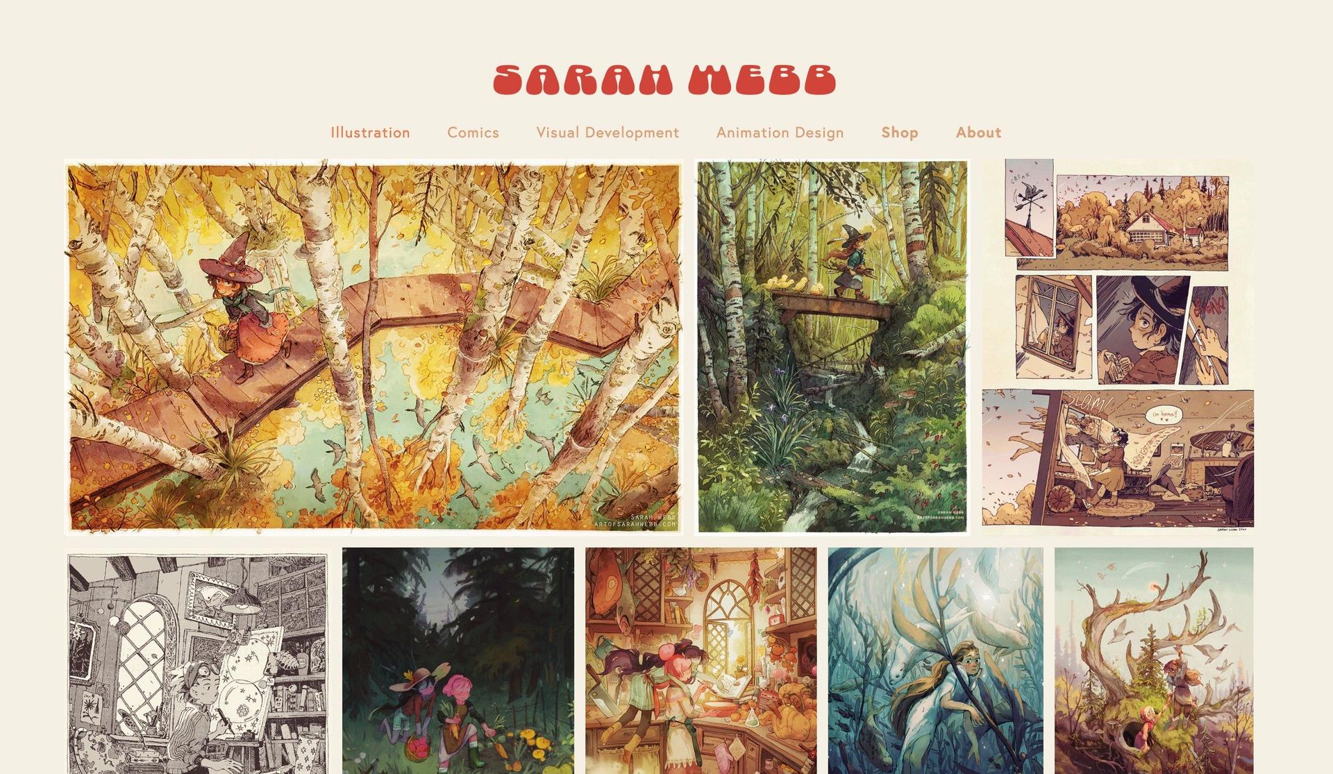 Sarah Webb-cartoonist website portfolios