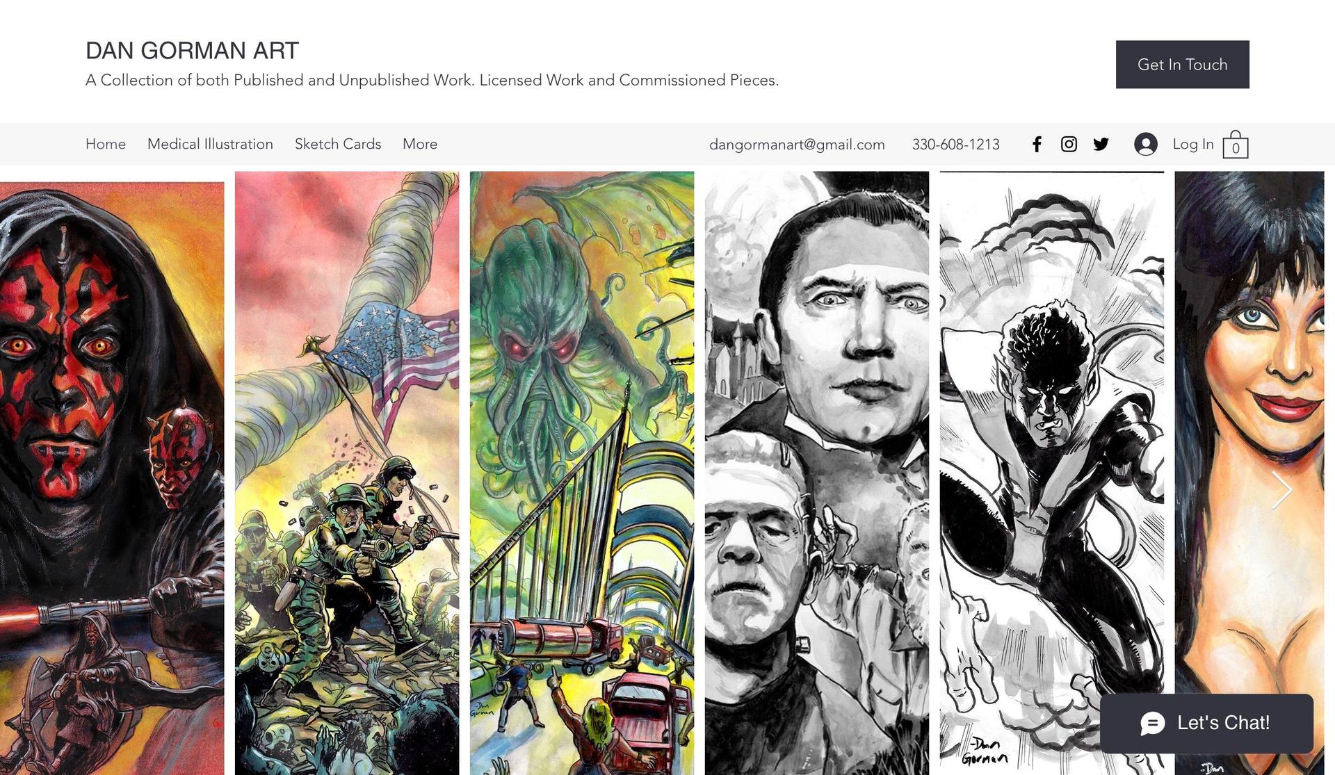 Dan Gorman Art-cartoonist website portfolios