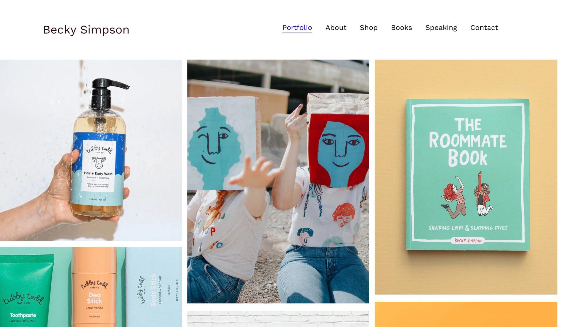 Becky Simpson-cartoonist website portfolios
