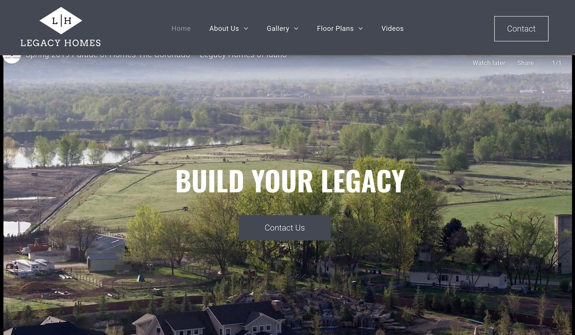 Legacy Homes-contractor websites