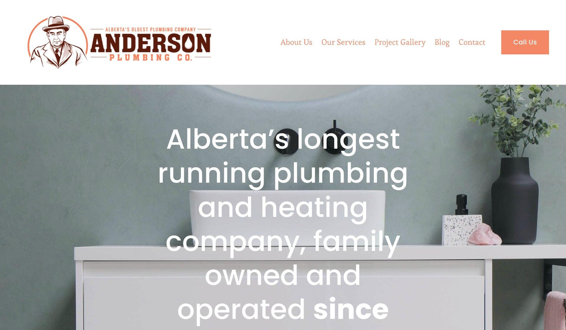Anderson Plumbing-contractor websites