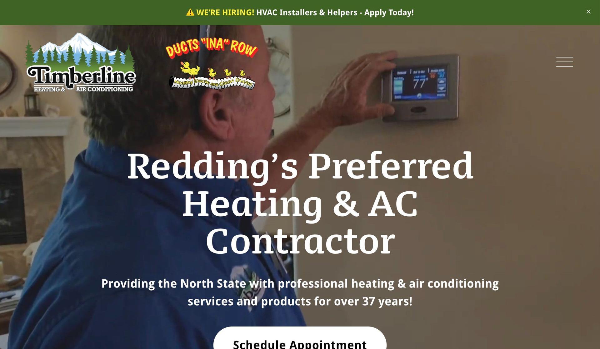Timberline HVAC-contractor websites