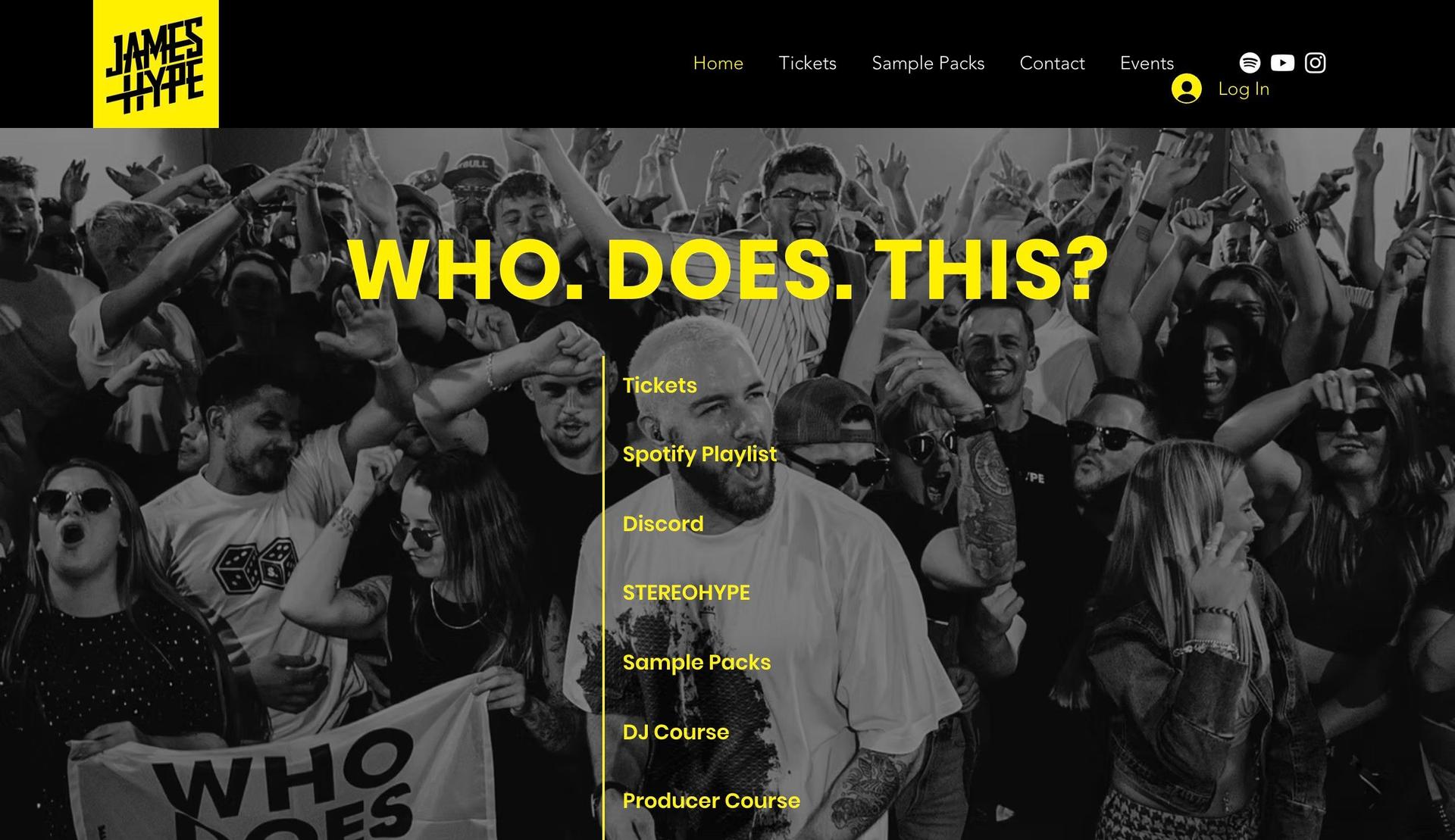 James Hype-dj websites