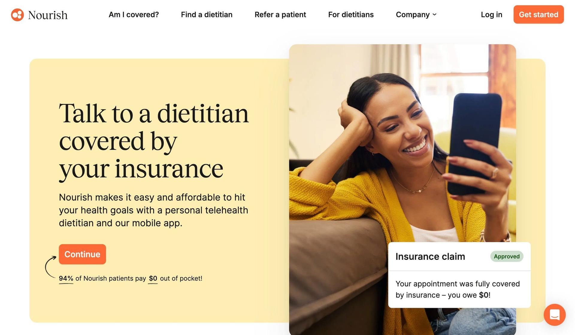 Use Nourish-dietitian website examples