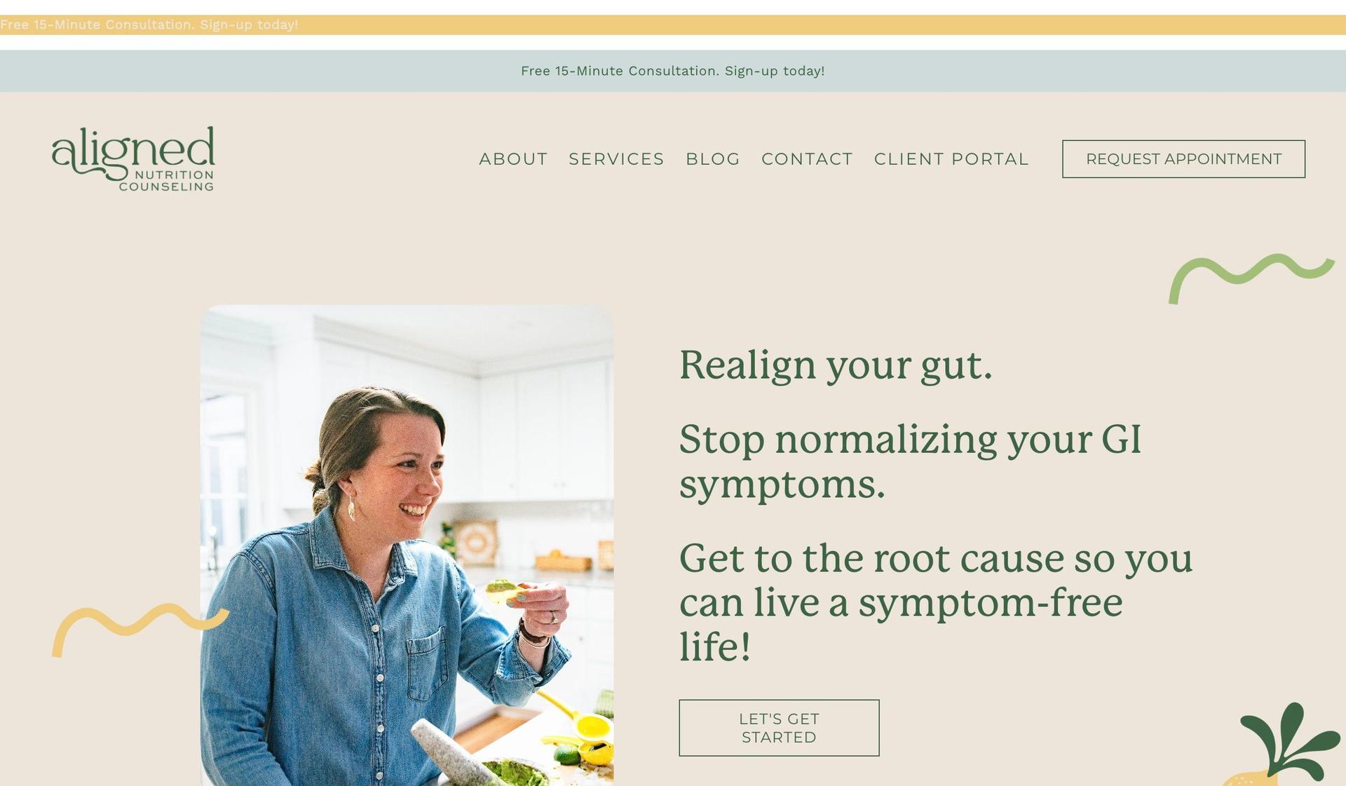 Aligned Nutrition Counseling-nutrition websites
