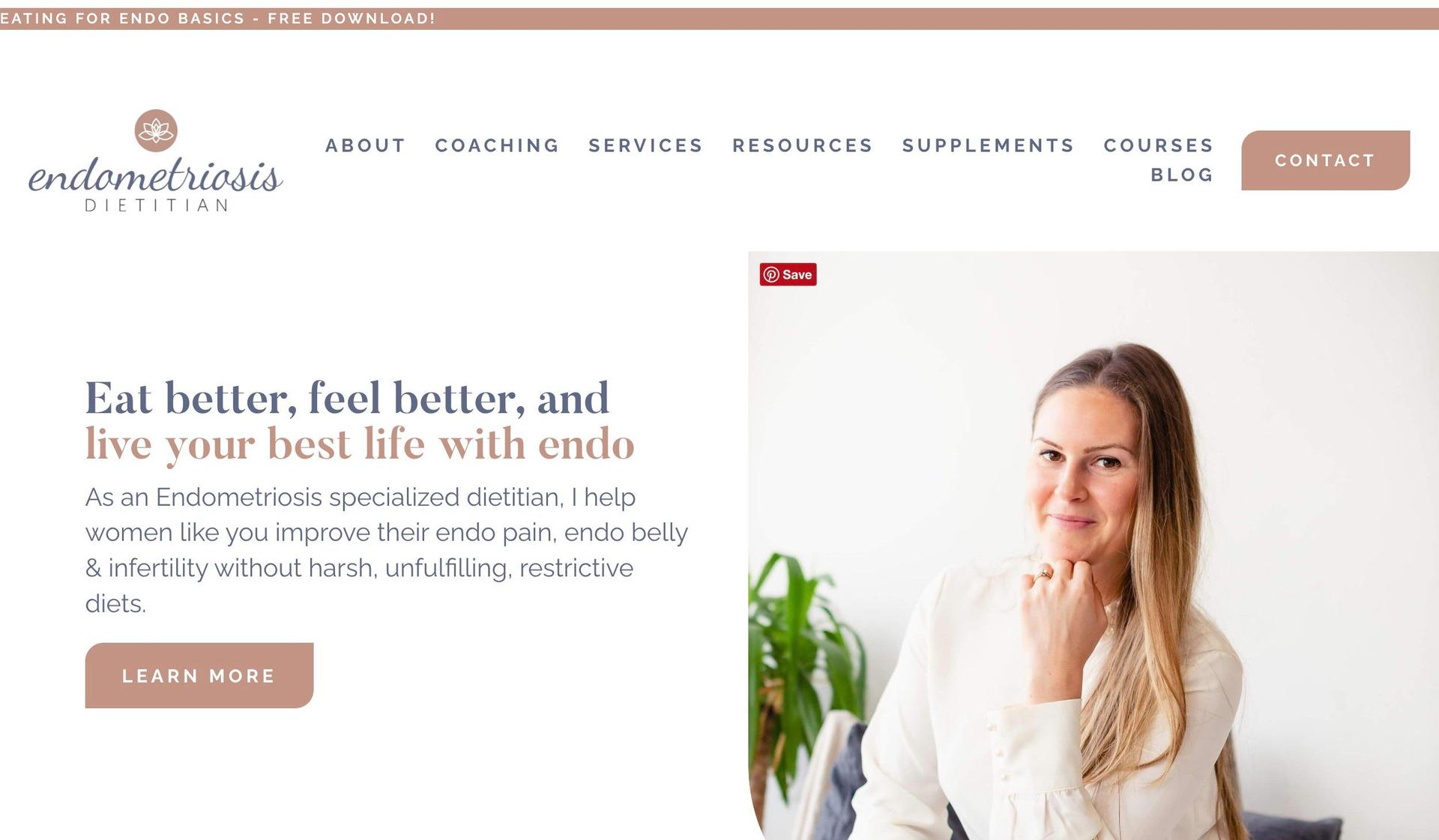 Endometriosis Dietitian-nutrition websites
