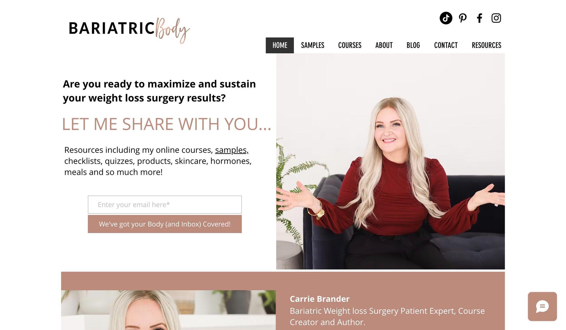 Bariatric Body-wellness website examples