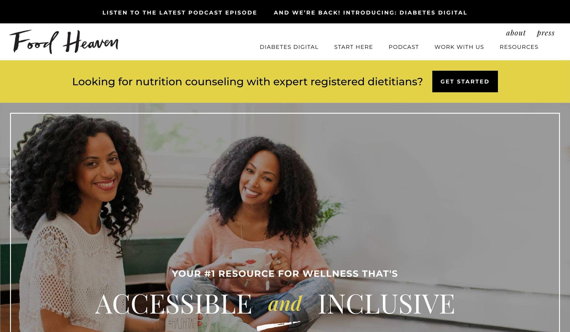 Food Heaven Made Easy-dietitian website examples
