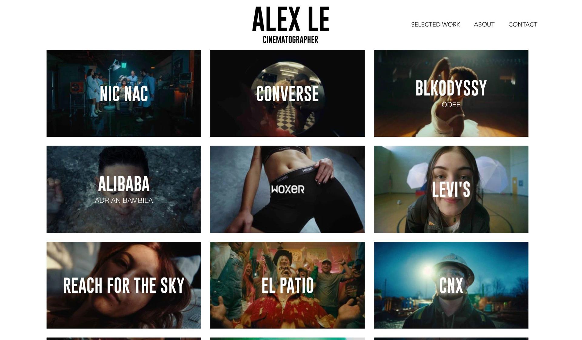 Alex Ledp-video portfolio websites