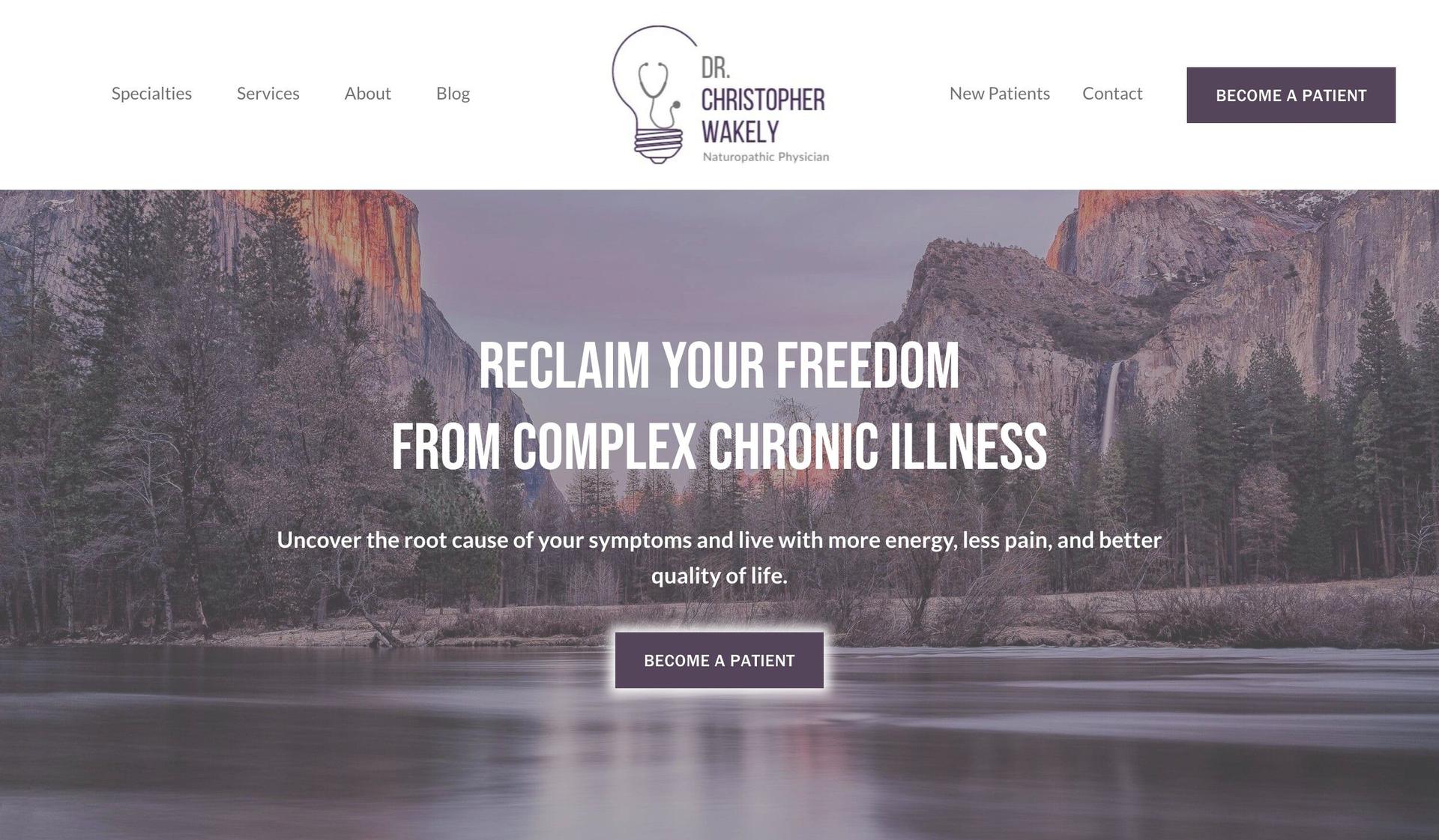 Dr. Wakely-medical practice websites
