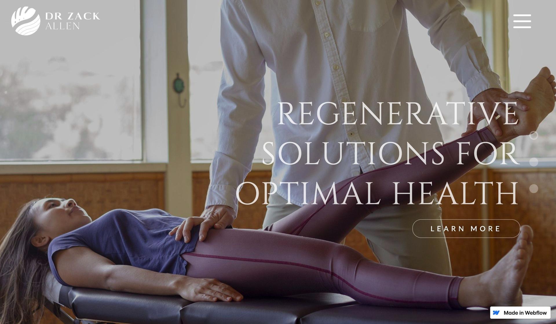 Dr. Zack Allen-medical practice websites