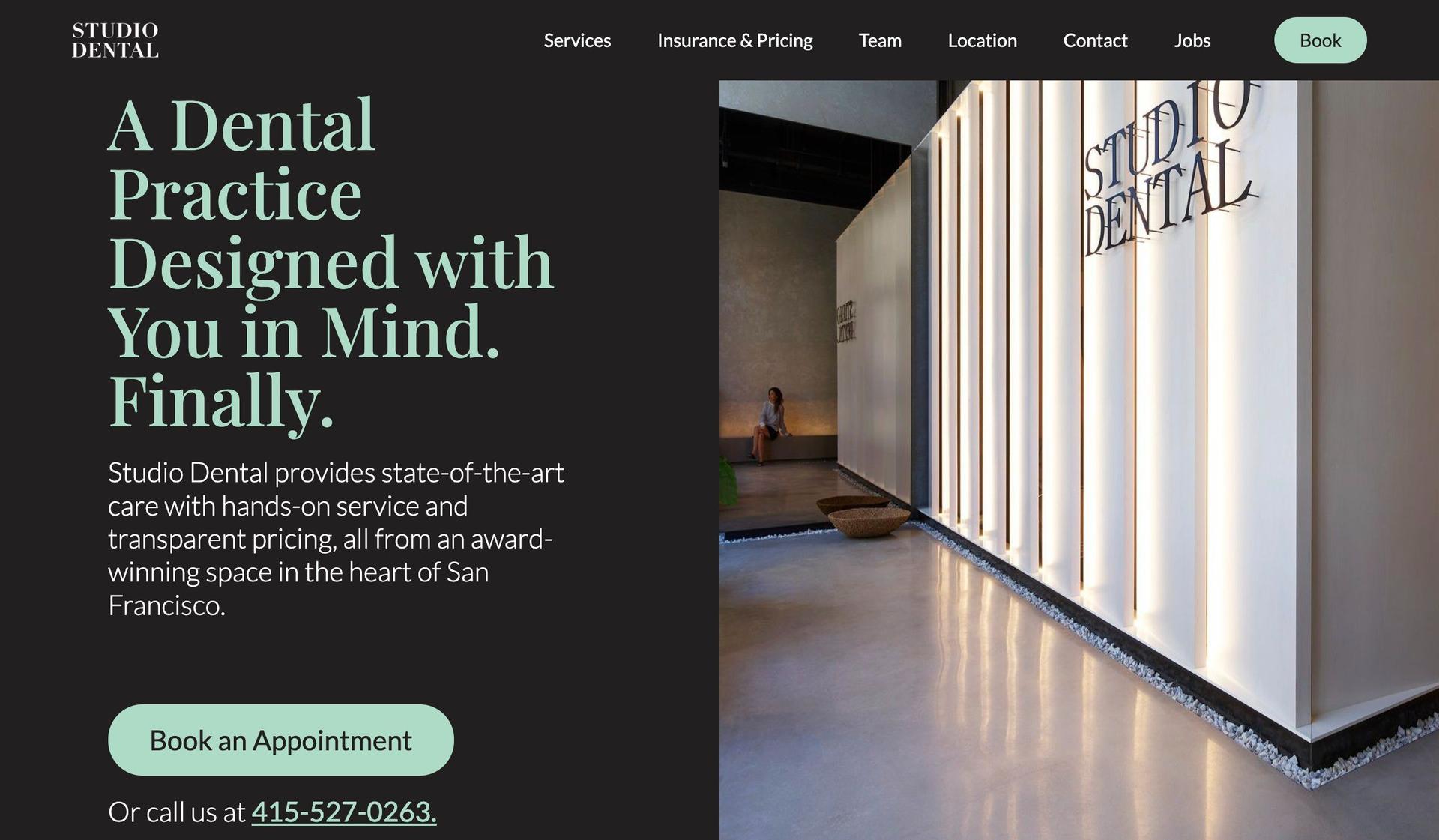 Studio Dental-healthcare websites