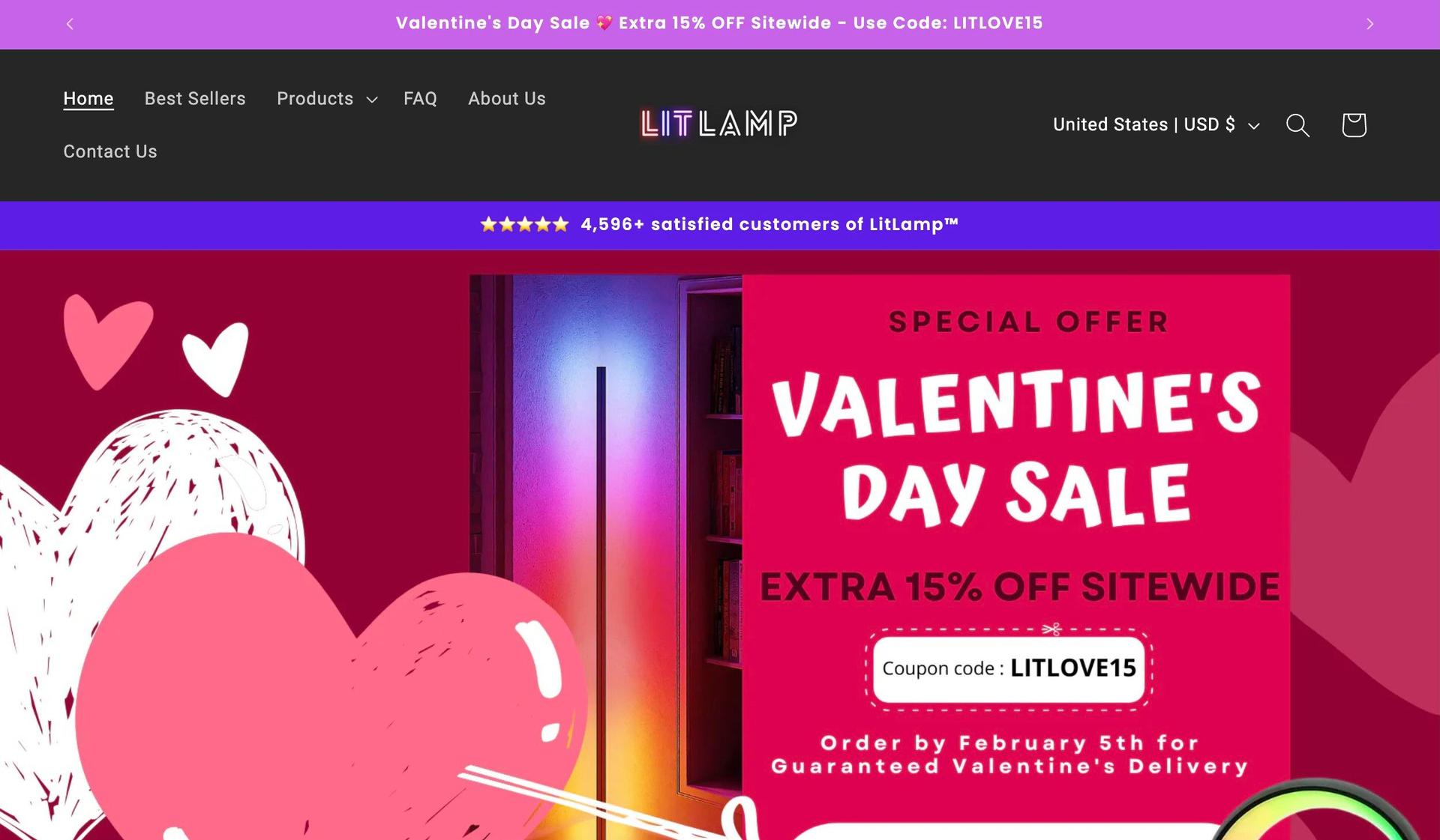 The Lit Lamps-shopify dropshipping store examples