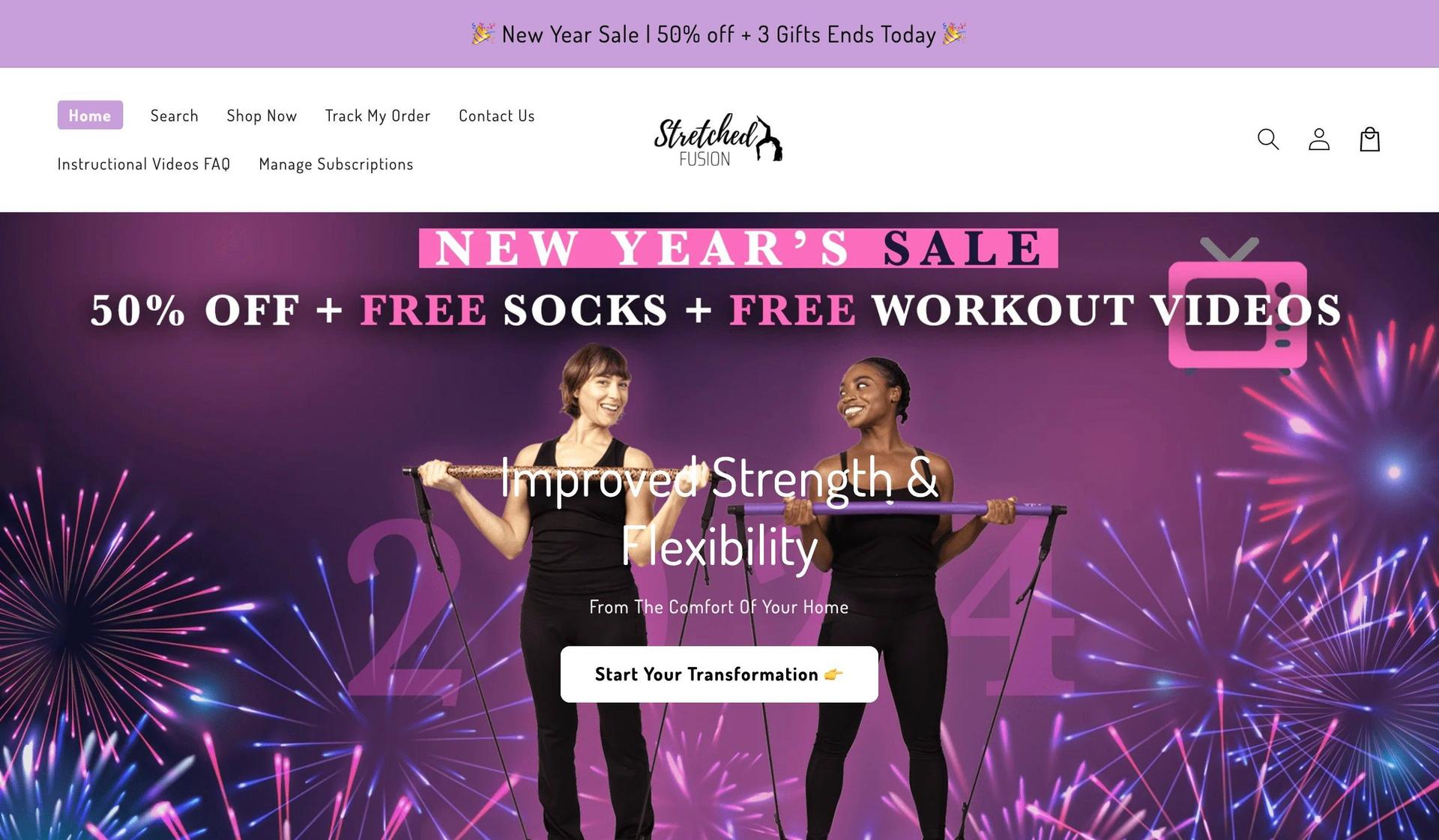 Stretched Fusion-shopify dropshipping store examples