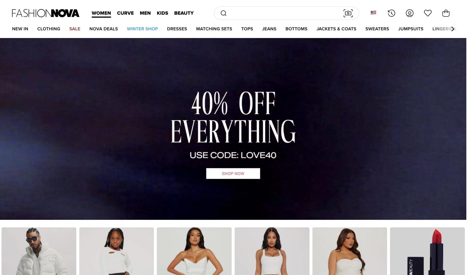 Fashion Nova-shopify clothing stores