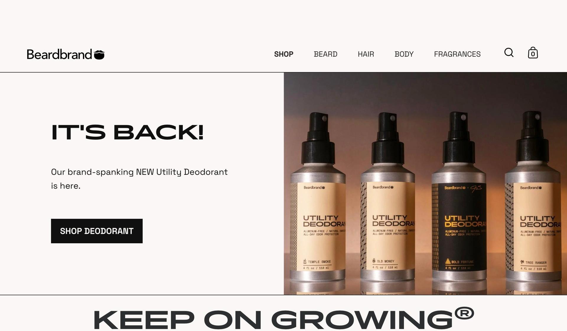 Beardbrand-shopify dropshipping store examples