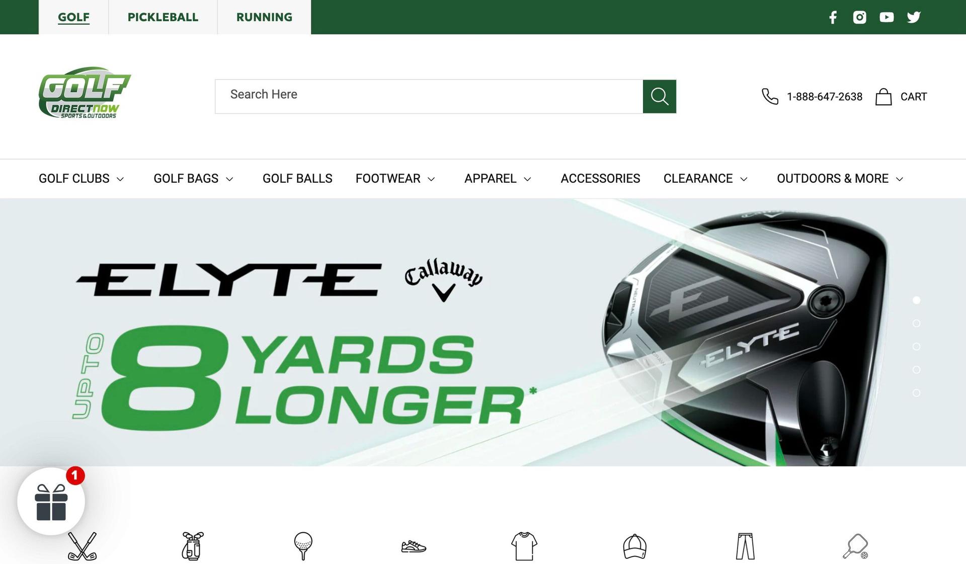Golf Direct Now-shopify dropshipping store examples