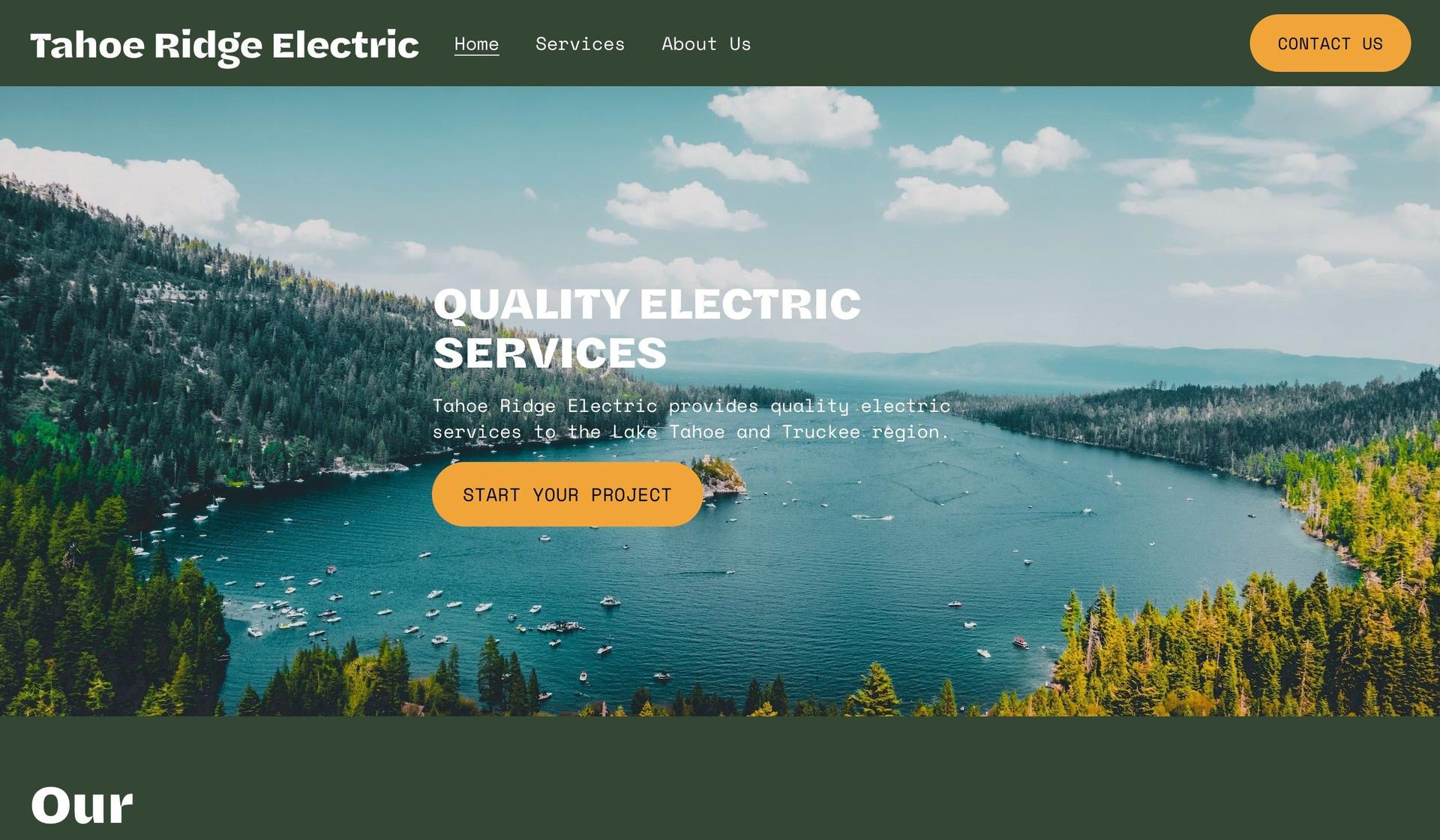 Tahoe Ridge Electric-electrician websites