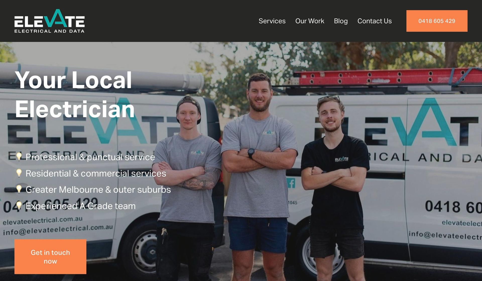 Elevate Electrical-electrician websites