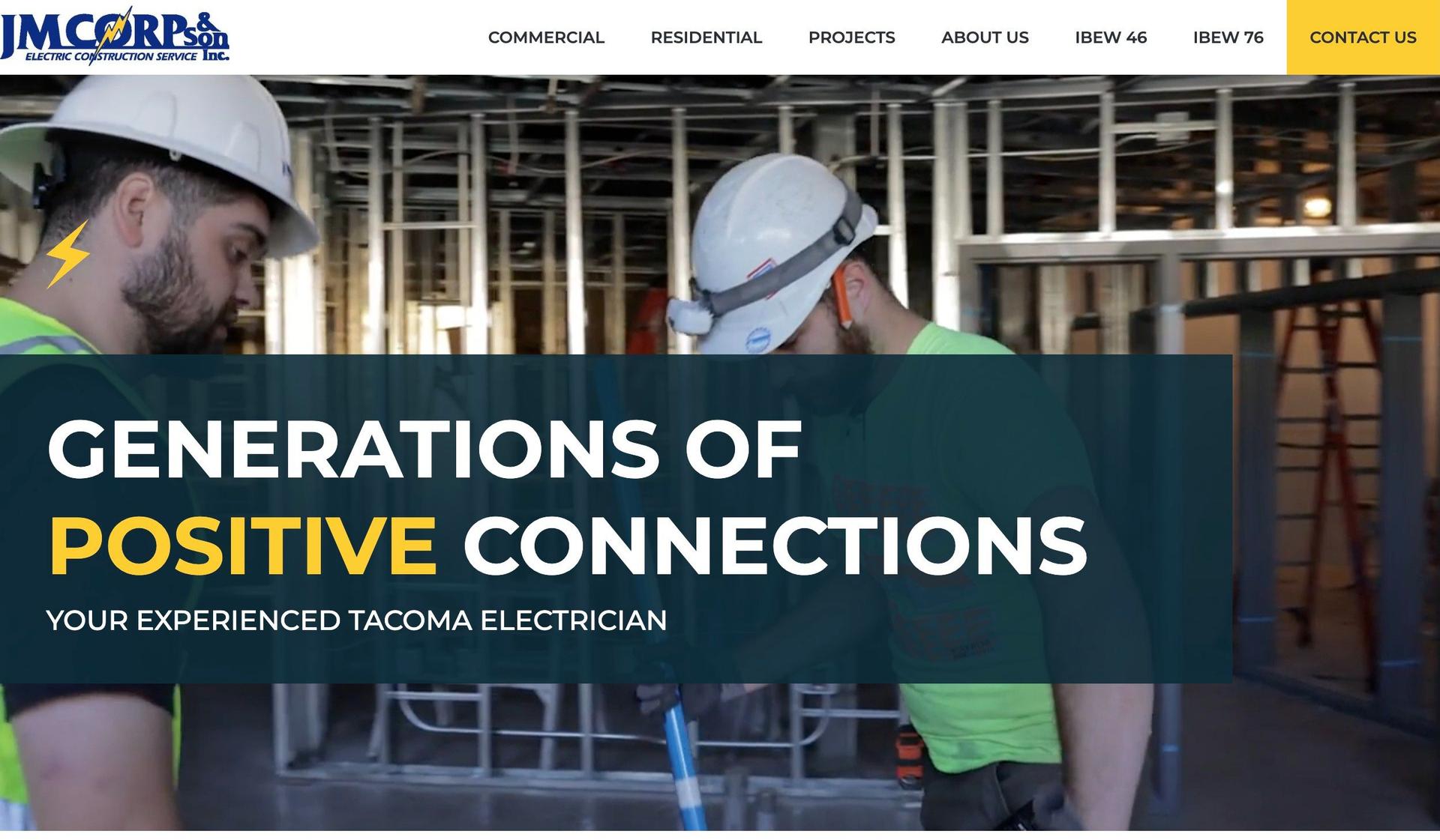 JM Corp and Son-electrician websites