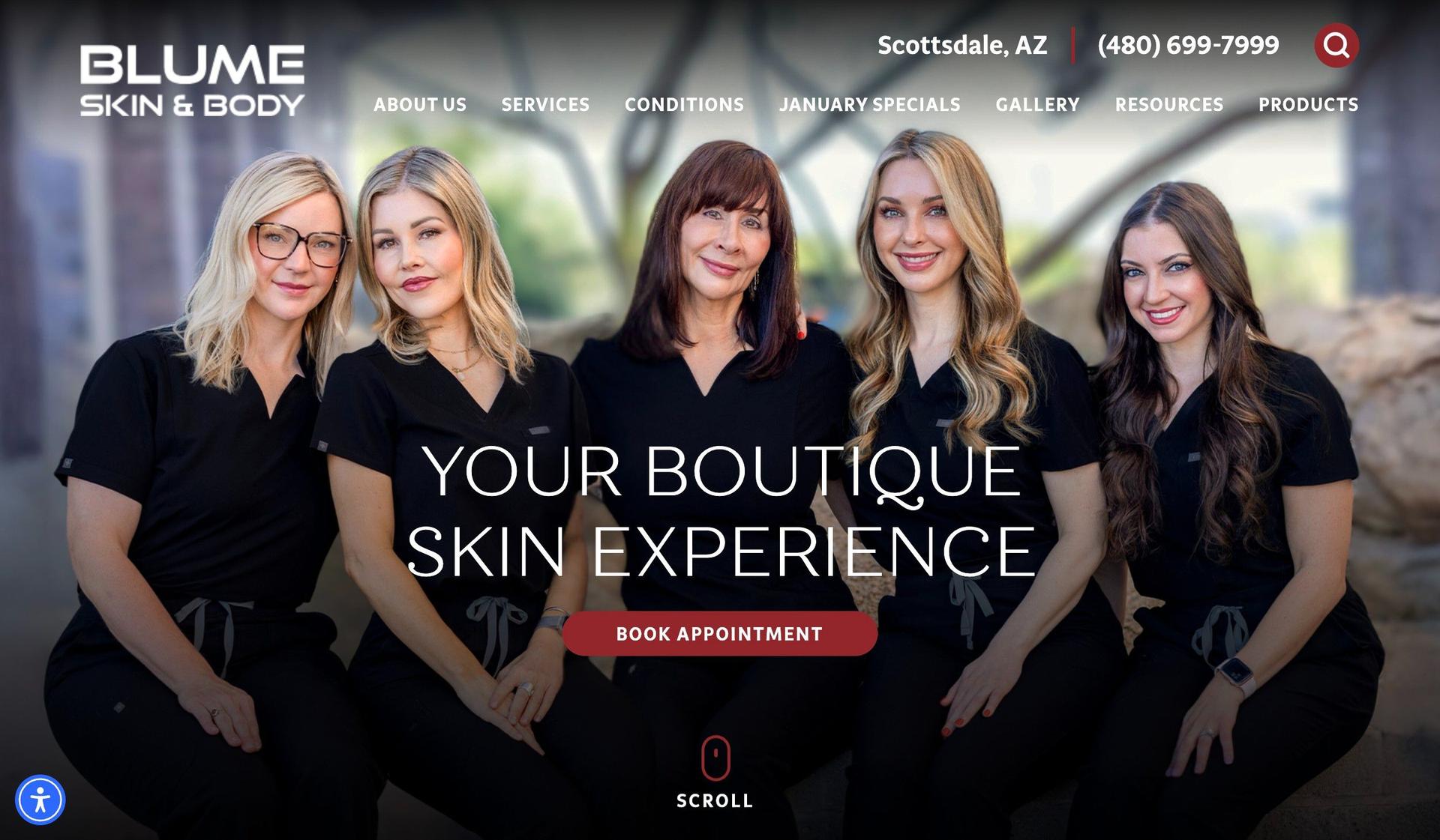 Blume Skin Treatment-esthetician websites