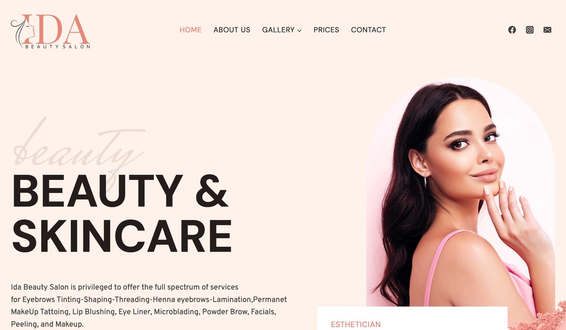 Ida Beauty Salon-esthetician websites