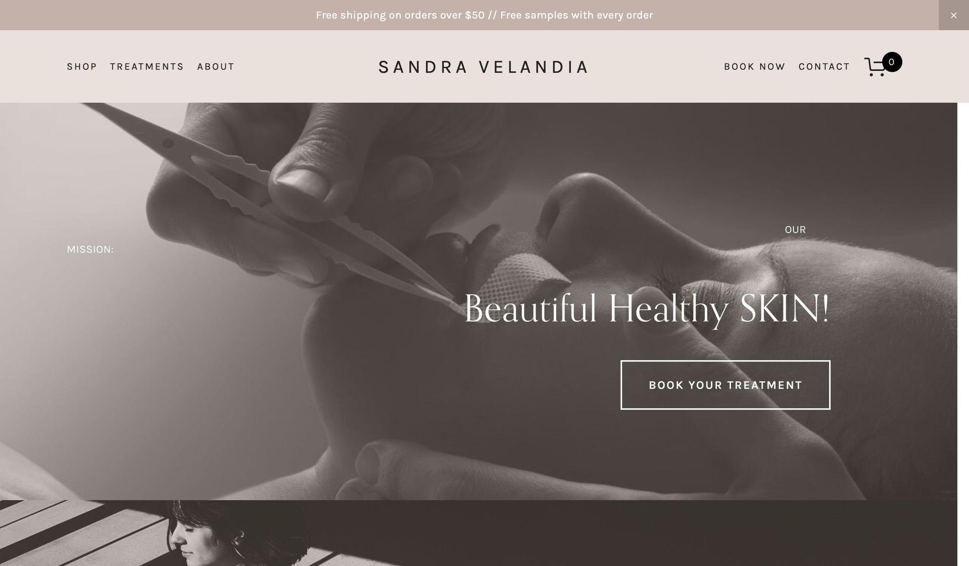 Sandra Velandia-esthetician websites