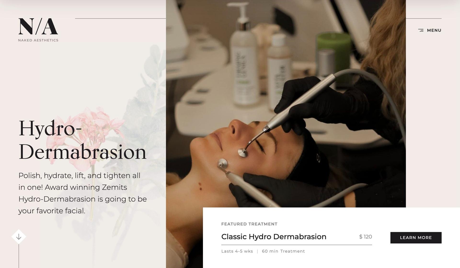 Naked Aesthetics LLC-esthetician websites