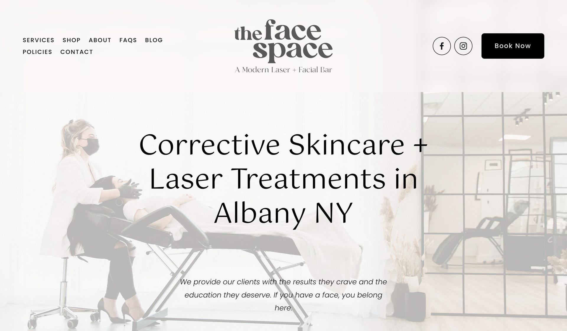 The Face Space Co-esthetician websites