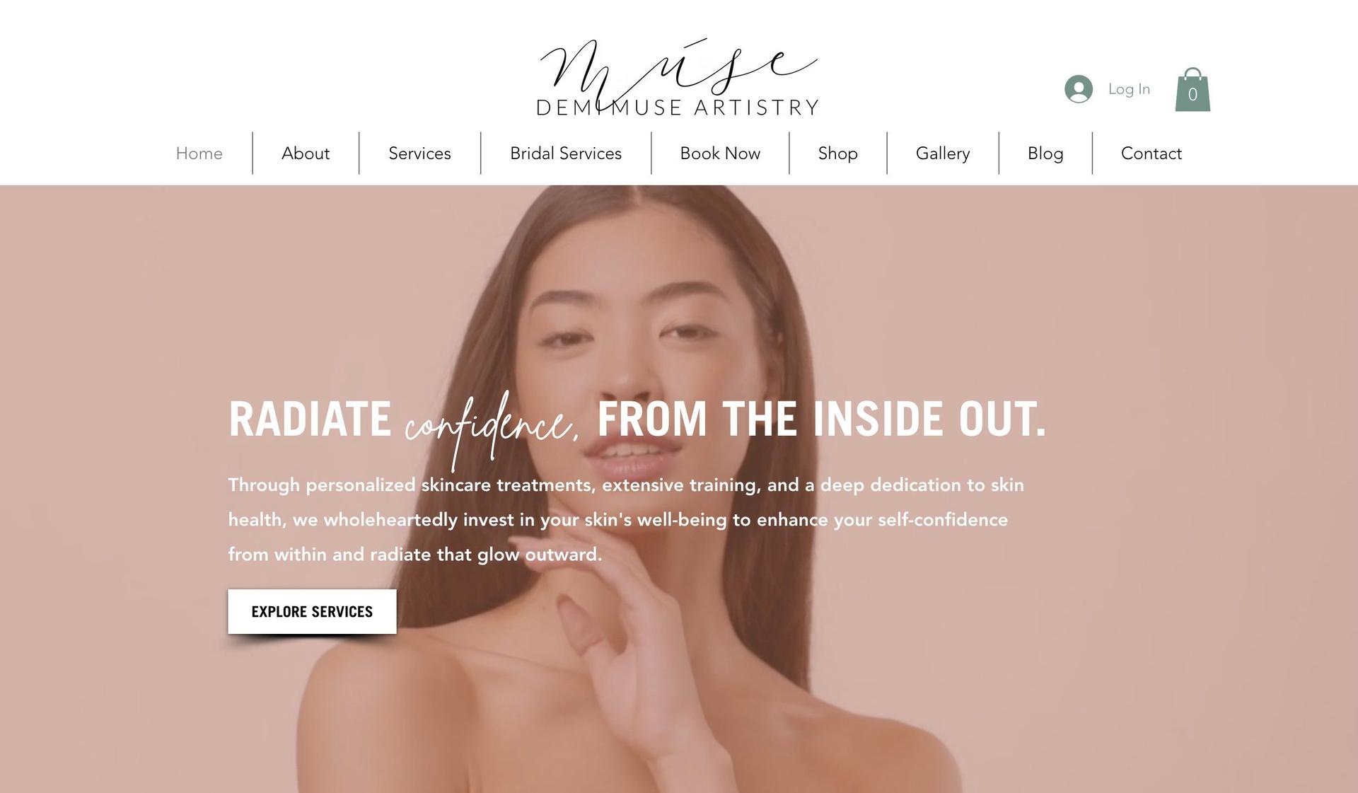 Demi Muse Artistry-esthetician websites