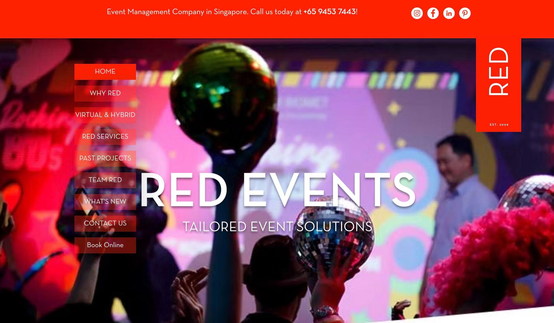 Red Events-event planner websites