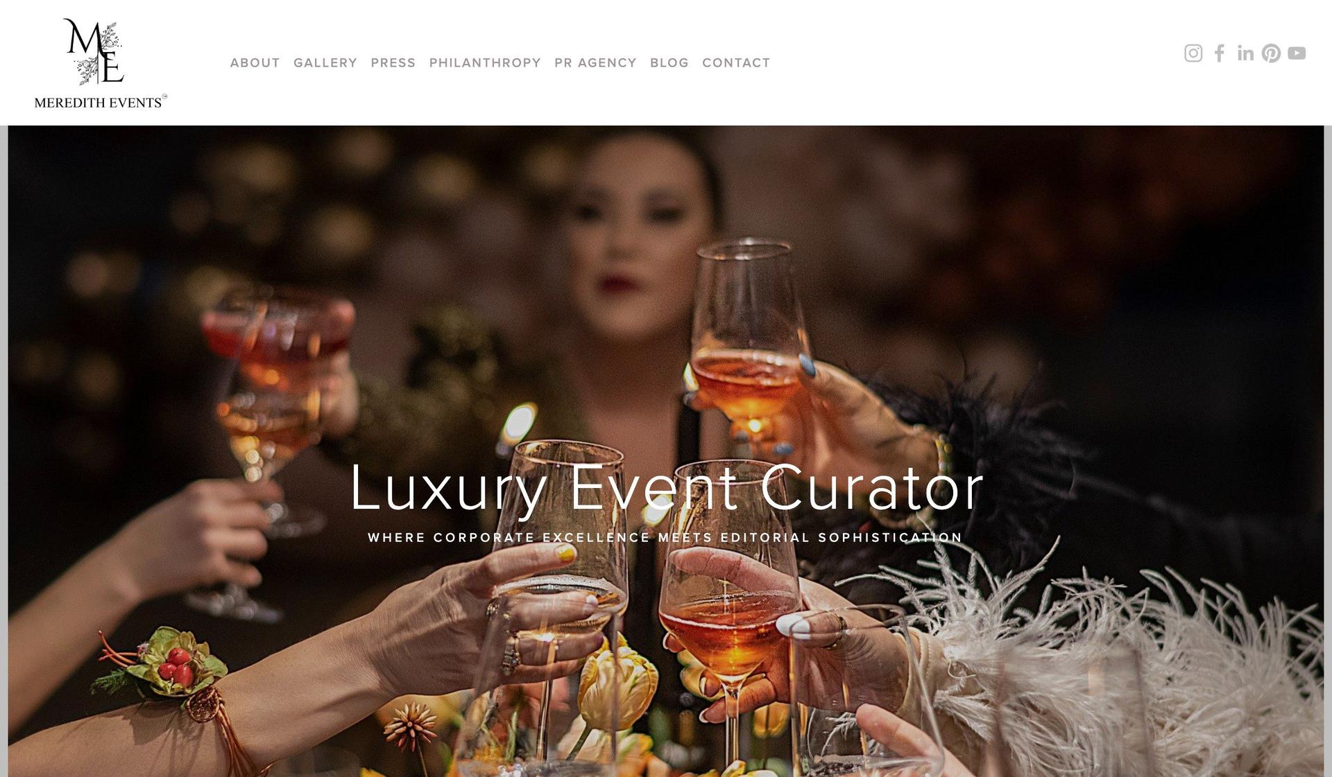 Meredith Events-event planner websites
